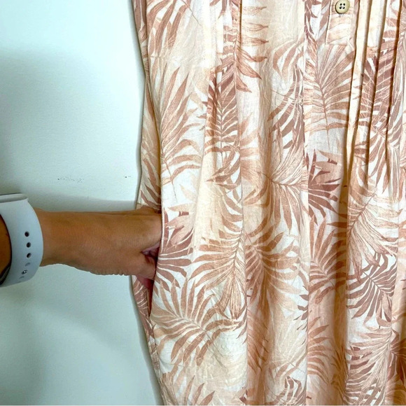 Faherty Gemina Linen Dress with Pockets sustainable beach vacation - Picture 4 of 11